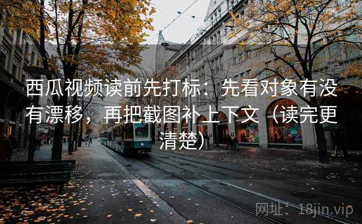 西瓜视频读前先打标：先看对象有没有漂移，再把截图补上下文（读完更清楚）